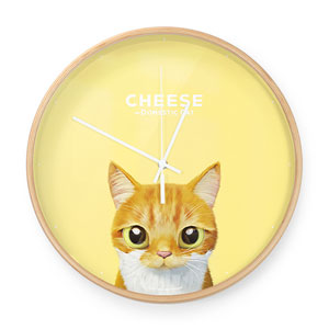 치즈 자작나무벽시계